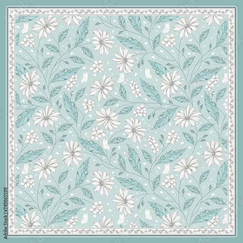beautiful floral scarf design 11