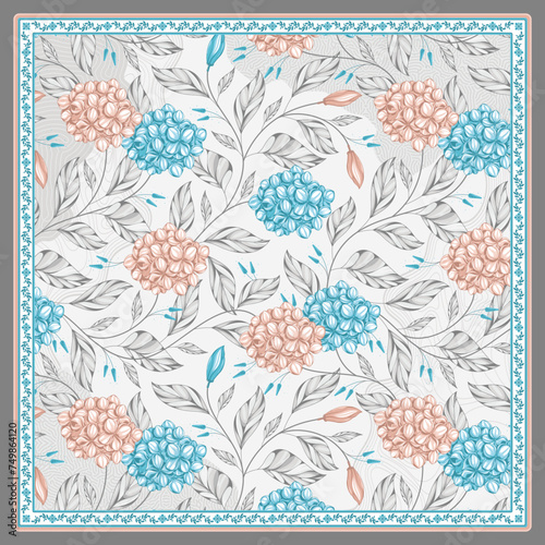 beautiful floral scarf design 1