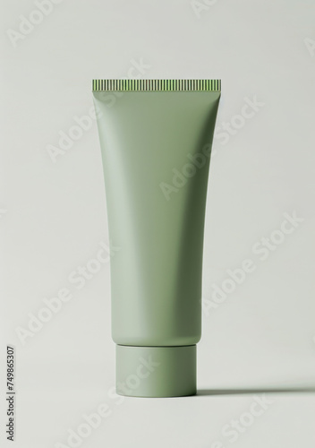 cosmetic packaging mockup blank light green isolated
