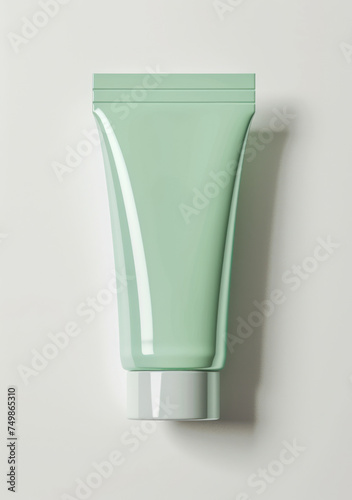 cosmetic packaging mockup blank light green isolated
