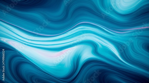 Vibrating blue swirls and waving lines forming a mesmerizing abstract pattern 