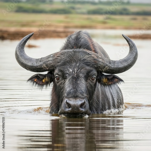 buffalo in water © Denis