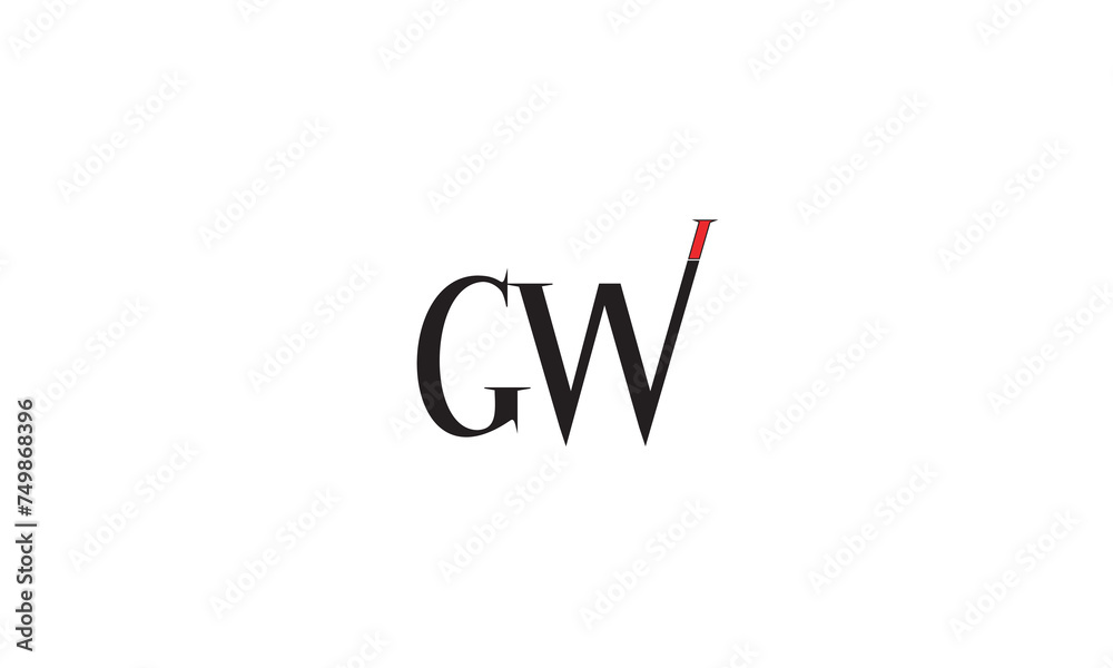 GW, WG , G , W, Abstract Letters Logo Monogram GW, WG , G , W, Abstract Letters Logo Monogram
