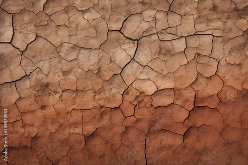 Dehydrated earth with cracks. Dry land. Cracked Ground, Earthquake Background, Texture