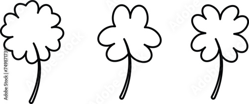 set of leaf clover. vector leaf clover symbol design. leaf clover vector illustration. flower set. flower symbol. flower