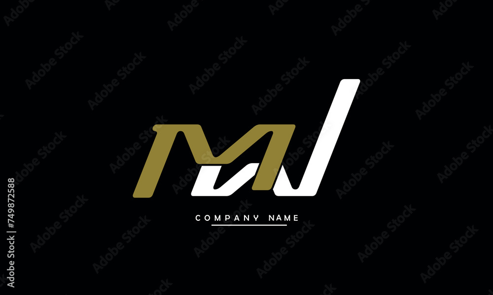 WM MW, W, M Abstract Letters Logo Monogram WM MW, W, M Abstract Letters Logo Monogram