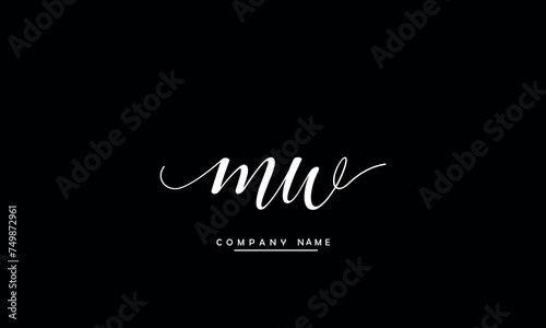 WM MW, W, M Abstract Letters Logo Monogram