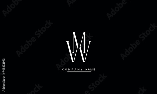 WM MW, W, M Abstract Letters Logo Monogram