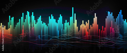 Graphical interpretation of stock market fluctuations resembling a dynamic pulse, illustrating the heartbeat of financial trends. © Abdullah