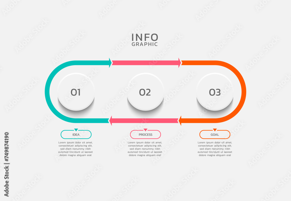 Presentation infographic design template with options