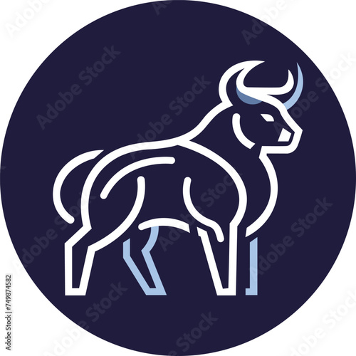 Bull Oultine Vector  Zodiac Sign