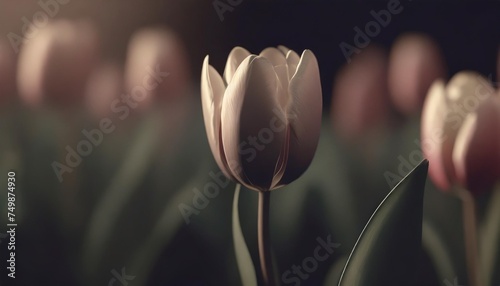 tulip with muted color photo filter #749874930
