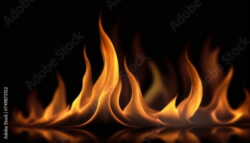 fire flames isolated on black background abstract fire background vector illustration beautiful stylish fire flames generated