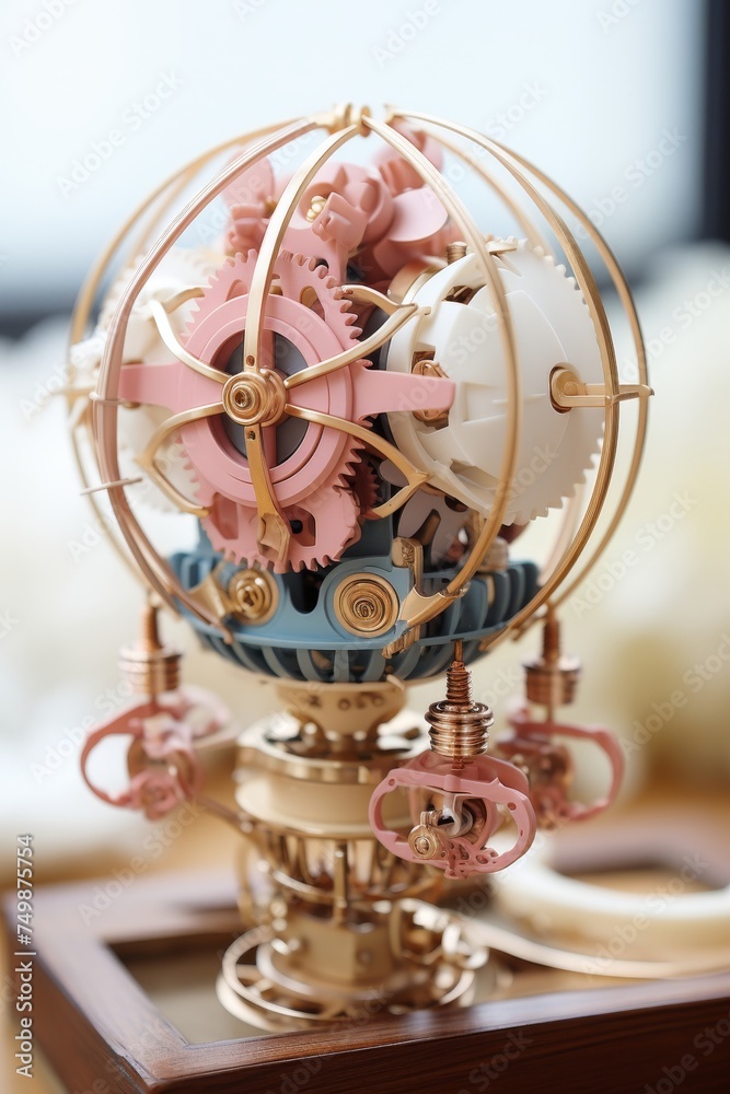 Obraz premium Inventor workshop Bless Airship Brass gears Mechanical