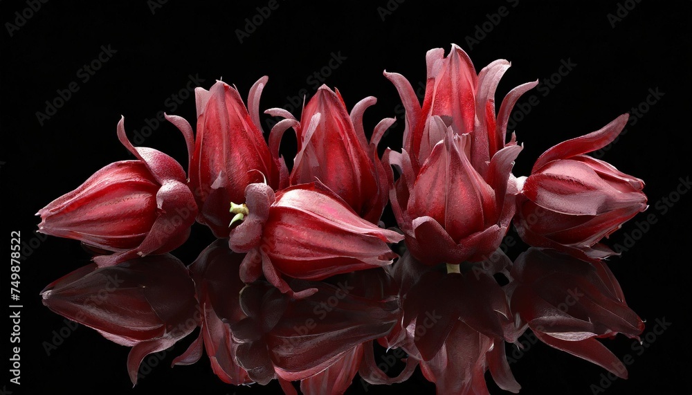 fresh roselle fruits isolated on transparent background png