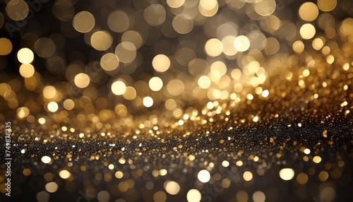 golden glitter vintage lights background gold and black de focused
