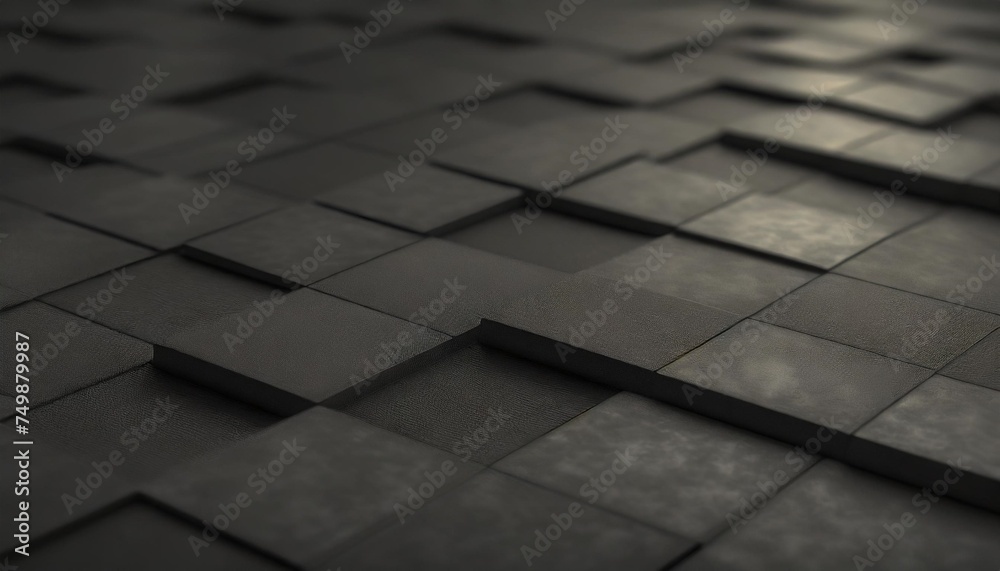 black mosaic square tile pattern