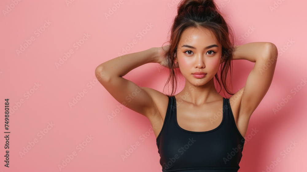 Muscular Pose by Young Asian Girl
Muscular Pose by Young Asian Girl