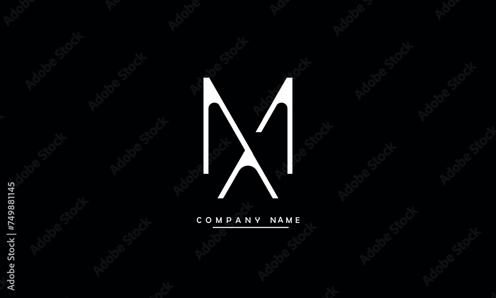 MX, XM, M, X Abstract Letters Logo Monogram MX, XM, M, X Abstract Letters Logo Monogram