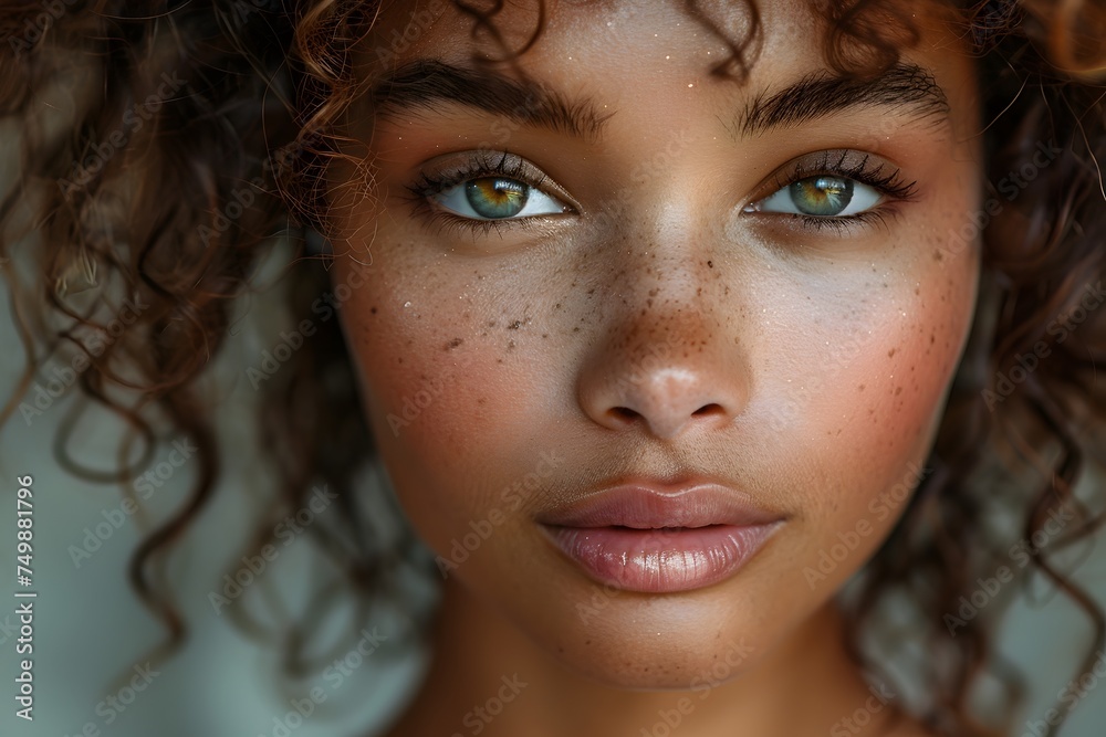 Portrait of a young African-American woman with a neutral background Portrait of a young African-American woman with a neutral background