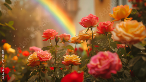 Double Rainbow Magic: Rainbow Roses on the Street 