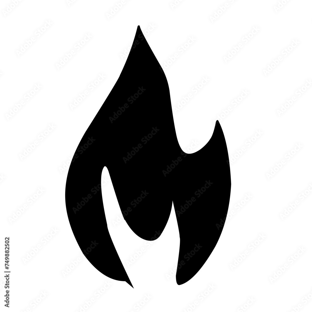 black and white of set fire icon black and white of set fire icon
