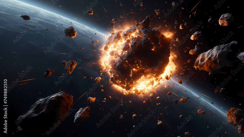 Supernova explosion, space background Supernova explosion, space background