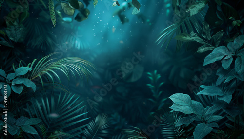 Jungle Meets Technology: Dark Abstract Background 