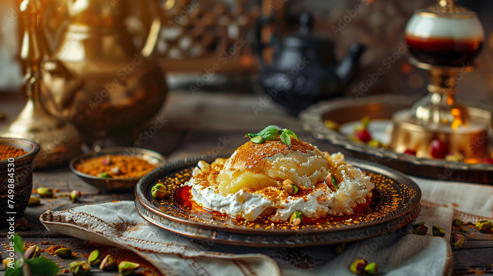 Traditional Ramadan dessert Arabic cuisine