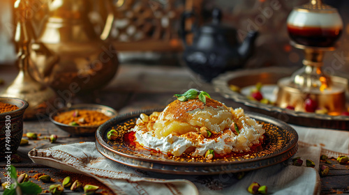 Traditional Ramadan dessert Arabic cuisine