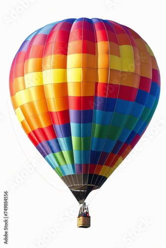 Multicolored rainbow balloon isolated on a white background