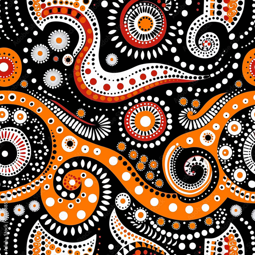 Fototapeta premium aboriginal seamless pattern tile background