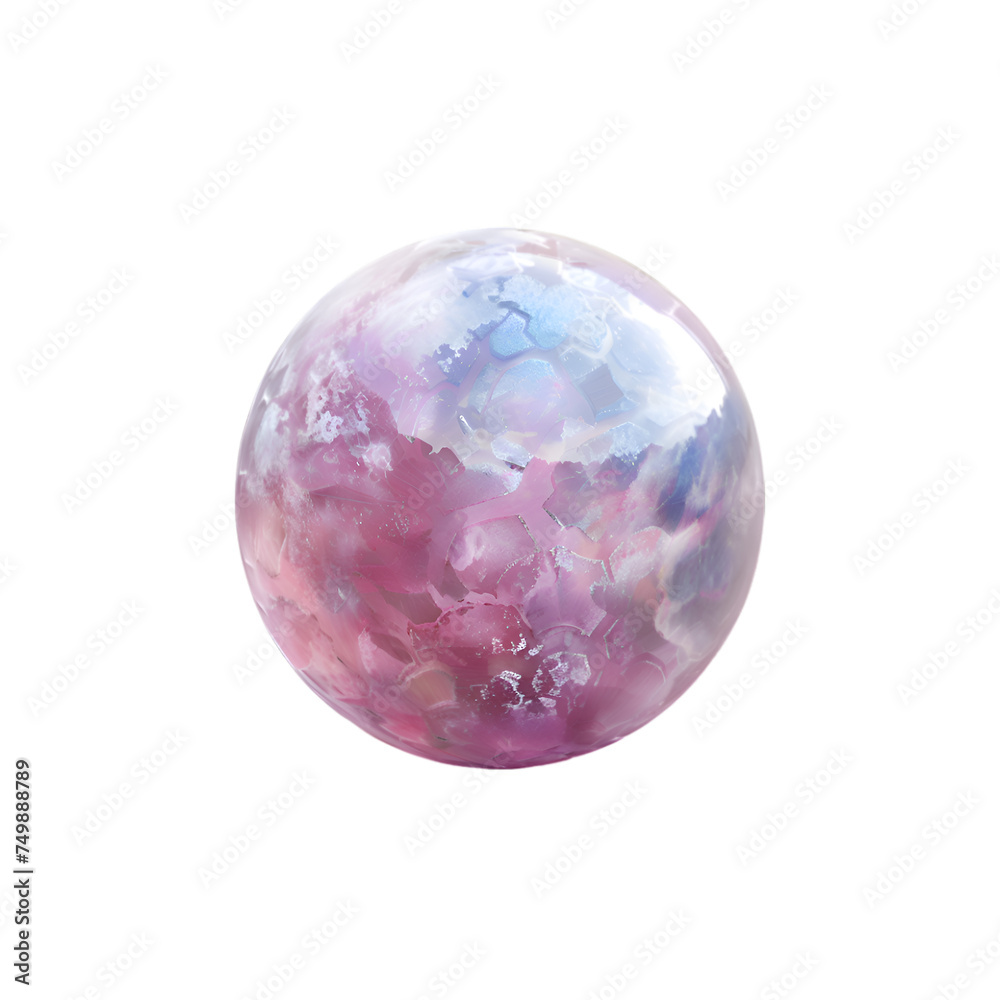 A round glass ball isolated on transparent background
