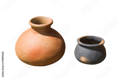 Ceramic pot isolated on a white.