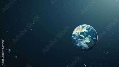 A solitary Earth floats in the vastness of space, a symbol of our unique place in the universe, observed on Earth Day.
