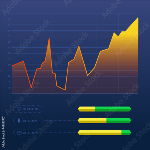 Infographic design chart design with vector flat elements