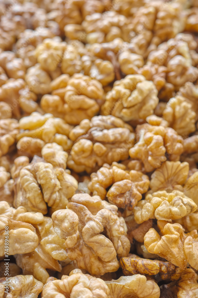 Close up photo of natural dried walnuts, selective focus, food background. Close up photo of natural dried walnuts, selective focus, food background.