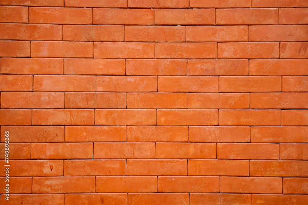 Red Brick wall background. building background
