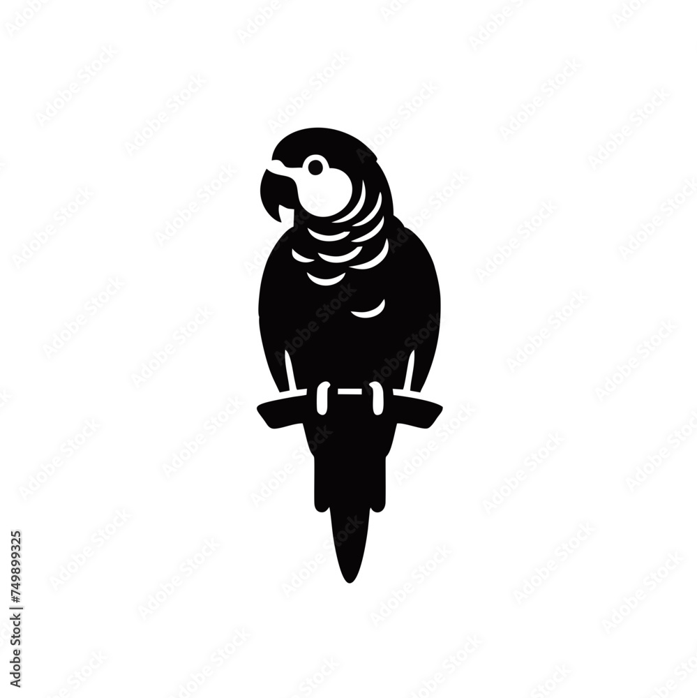 Obraz premium Simple and Clean Parrot Logo Icon