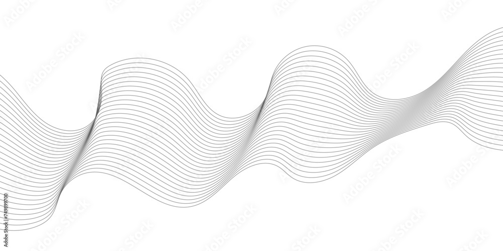 Abstract background with black lines and white background design  Geometric design with dynamic on white background in concept, wave.  