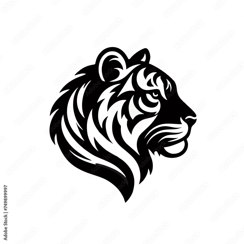 custom made wallpaper toronto digitalTiger Logo Head simple and clean symbol