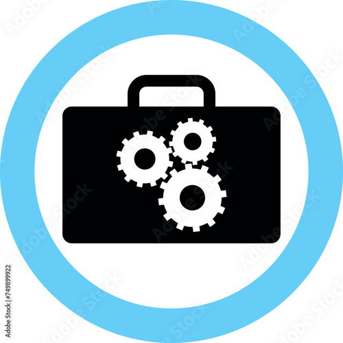 Silhouette of Repair Kit Icon in Flat Style. Vector Illustration.