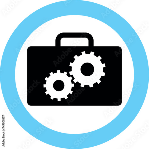 Silhouette of Repair Kit Icon in Flat Style. Vector Illustration.