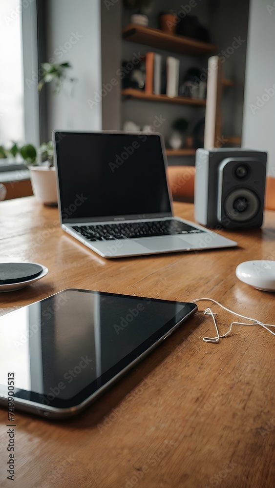 Fototapeta premium modern gadgets on the table
