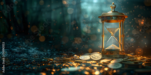 antique clock and candle