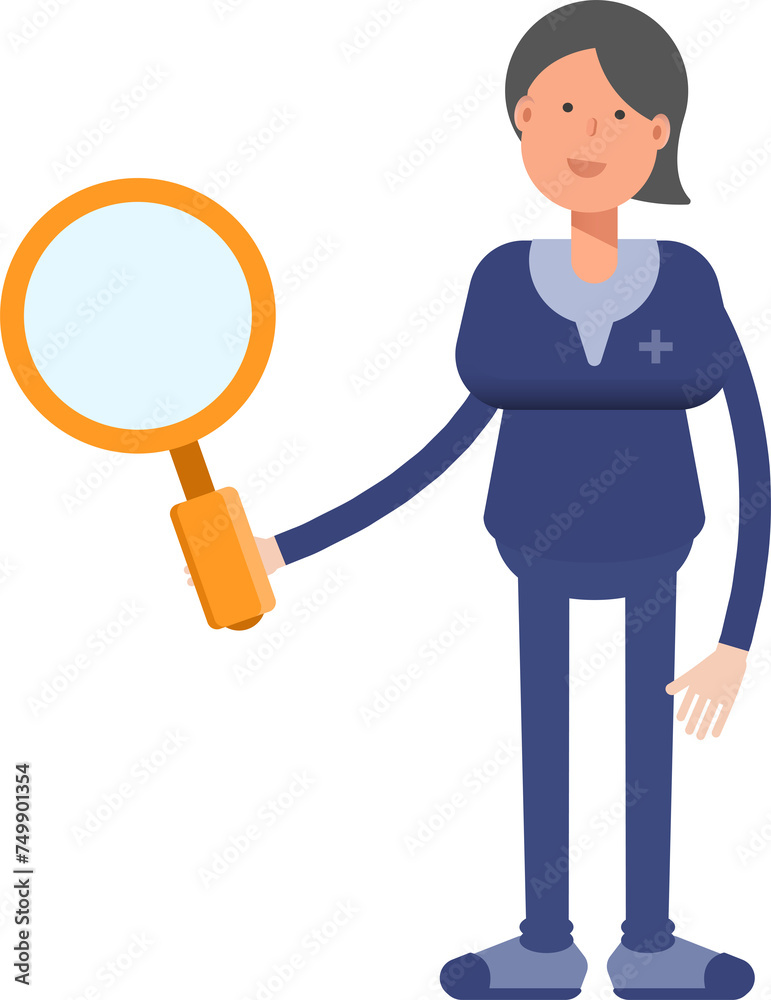 Doctor Character Holding Magnifier
Doctor Character Holding Magnifier