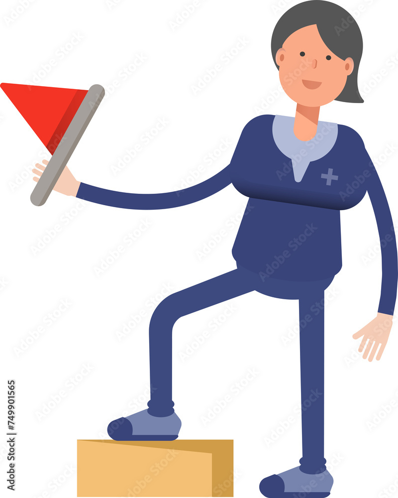 Doctor Character Holding Flag
Doctor Character Holding Flag