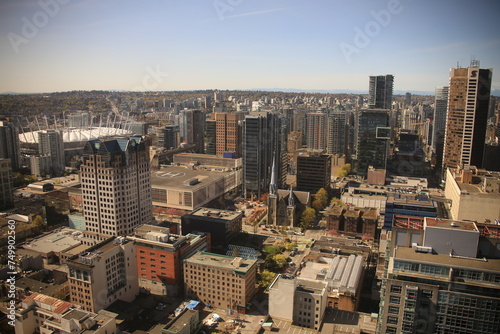 aerial picture of Vancouver downtown