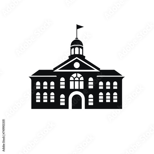 Amsterdam City buildings outline vector icon. Glyph icon design. Symbol, logo illustration. Parliament institution icon. School Icon for personal and commercial use. Nevada  Vector Illustration.