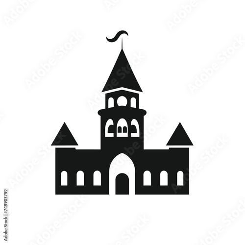 Church icon. Orthodox church icon. Christianity logo. Church building religion architecture. Church bulding line icon set. Church tower. Church logo template vector icon illustration design.